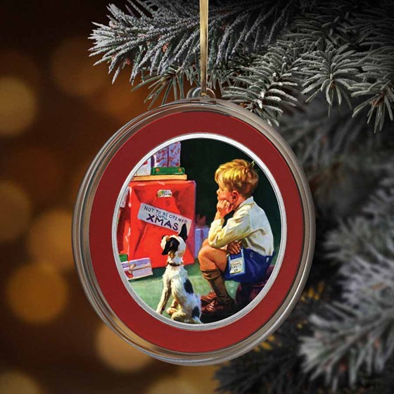1 oz Silver Colorized Round - Boy & Dog Christmas Gifts