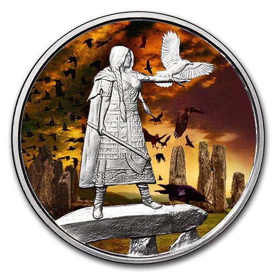 1 oz Silver Colorized Round - Celtic Lore (The Morrigan) 1 oz Silver Colorized Round - Celtic Lore (The Morrigan)