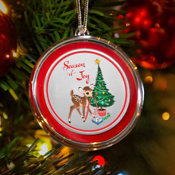 1 oz Silver Colorized Round - Deer & Tree "Season of Joy" 1 oz Silver Colorized Round - Deer & Tree "Season of Joy"