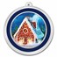 1 oz Silver Colorized Round - Gingerbread House