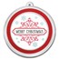 1 oz Silver Colorized Round - Merry Christmas, Retro