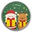 1 oz Silver Colorized Round - Merry Christmas Santa & Reindeer