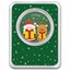 1 oz Silver Colorized Round - Merry Christmas Santa & Reindeer