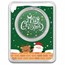 1 oz Silver Colorized Round - Merry Christmas Santa & Reindeer