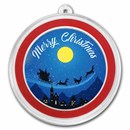1 oz Silver Colorized Round - Merry Christmas