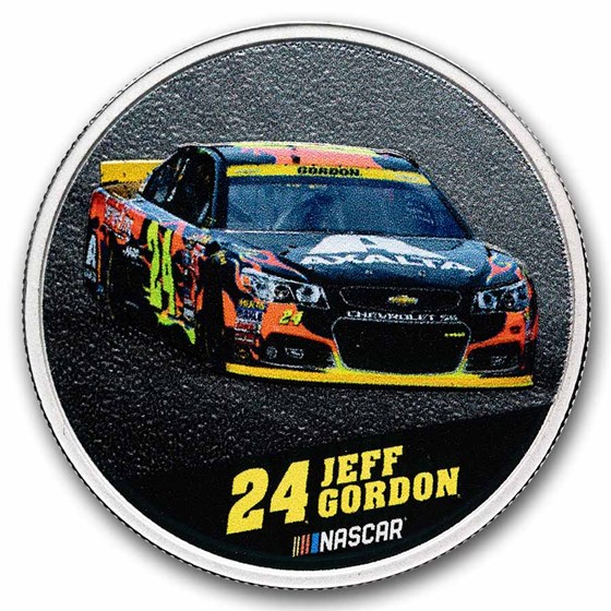 1 oz Silver Colorized Round - NASCAR Drivers - Jeff Gordon