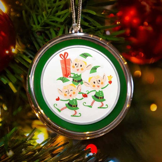 1 oz Silver Colorized Round - Official Elf Crew 1 oz Silver Colorized Round - Official Elf Crew