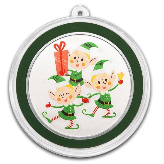 1 oz Silver Colorized Round - Official Elf Crew 1 oz Silver Colorized Round - Official Elf Crew