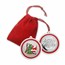 1 oz Silver Colorized Round - Santa & Penguins Christmas Tree