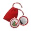 1 oz Silver Colorized Round - Santa & Penguins Christmas Tree