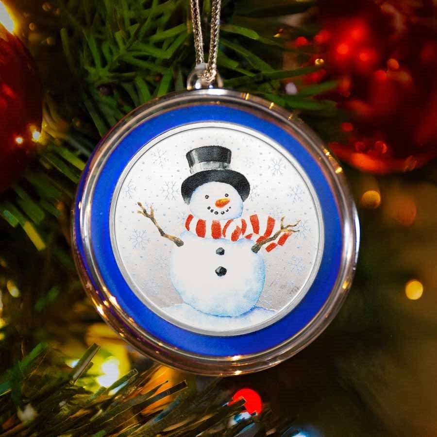 1 oz Silver Colorized Round - Season Greetings Snowman