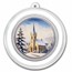 1 oz Silver Colorized Round - Snowy Mountain Church Scene