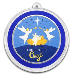 1 oz Silver Colorized Round - The Birth of Christ
