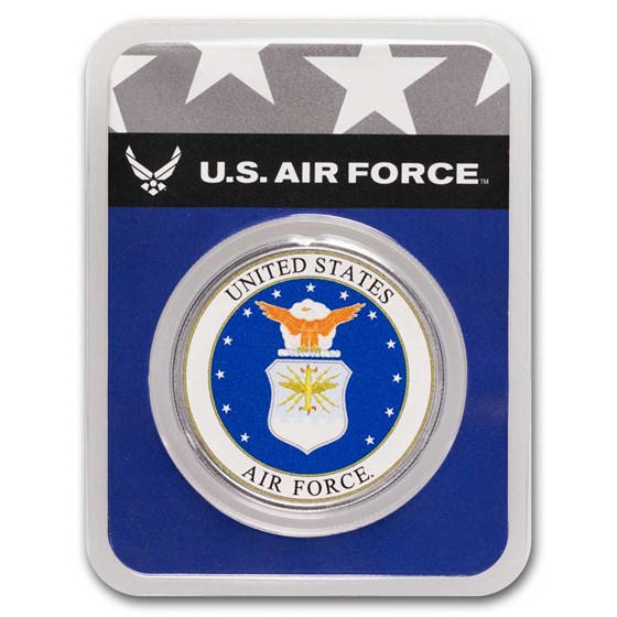 1 oz Silver Colorized Round - U.S. Air Force (In TEP) 1 oz Silver Colorized Round - U.S. Air Force (In TEP)