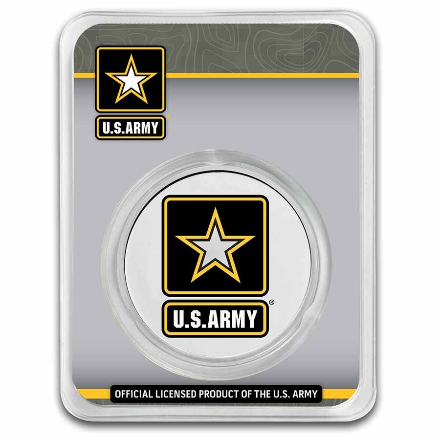 1 oz Silver Colorized Round - U.S. Army Logo (In TEP)