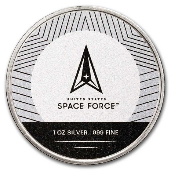 1 oz Silver Colorized Round - U.S. Space Force (In TEP)