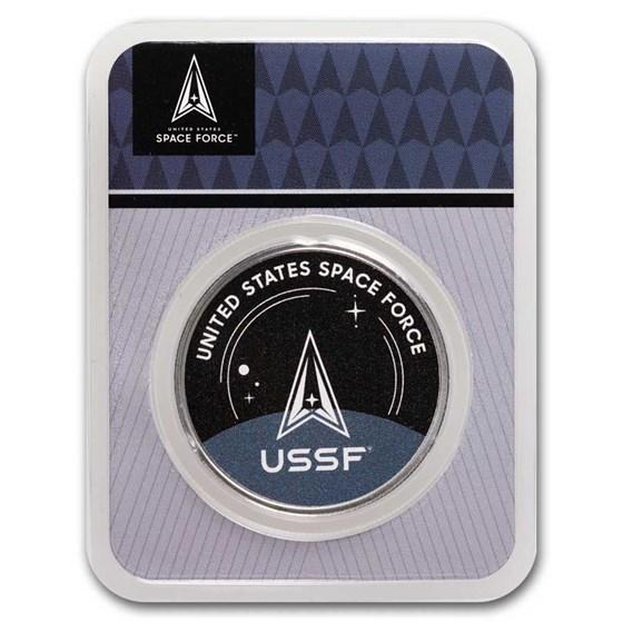 1 oz Silver Colorized Round - U.S. Space Force (In TEP)
