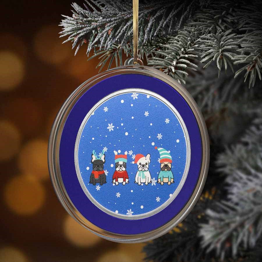1 oz Silver Colorized Round - We Woof You A Merry Christmas