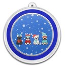 1 oz Silver Colorized Round - We Woof You A Merry Christmas