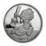 1 oz Silver - Disney's Snow White 50th Anniv (Dopey, w/Box & COA)