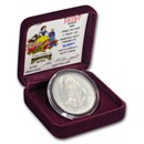 1 oz Silver - Disney's Snow White 50th Anniv (Sleepy w/Box & COA)