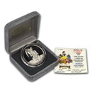 1 oz Silver - Disney's Snow White 50th Anniv Sneezy, w/Box & COA