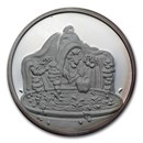 1 oz Silver - Disney's Snow White 50th Anniv (Witch, w/Box & COA)