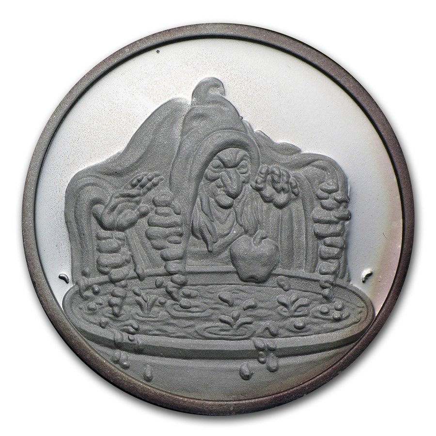 1 oz Silver - Disney's Snow White 50th Anniv (Witch, w/Box & COA)