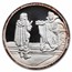 1 oz Silver - Disney's Snow White 50th (Hunter/Queen w/Box & COA)