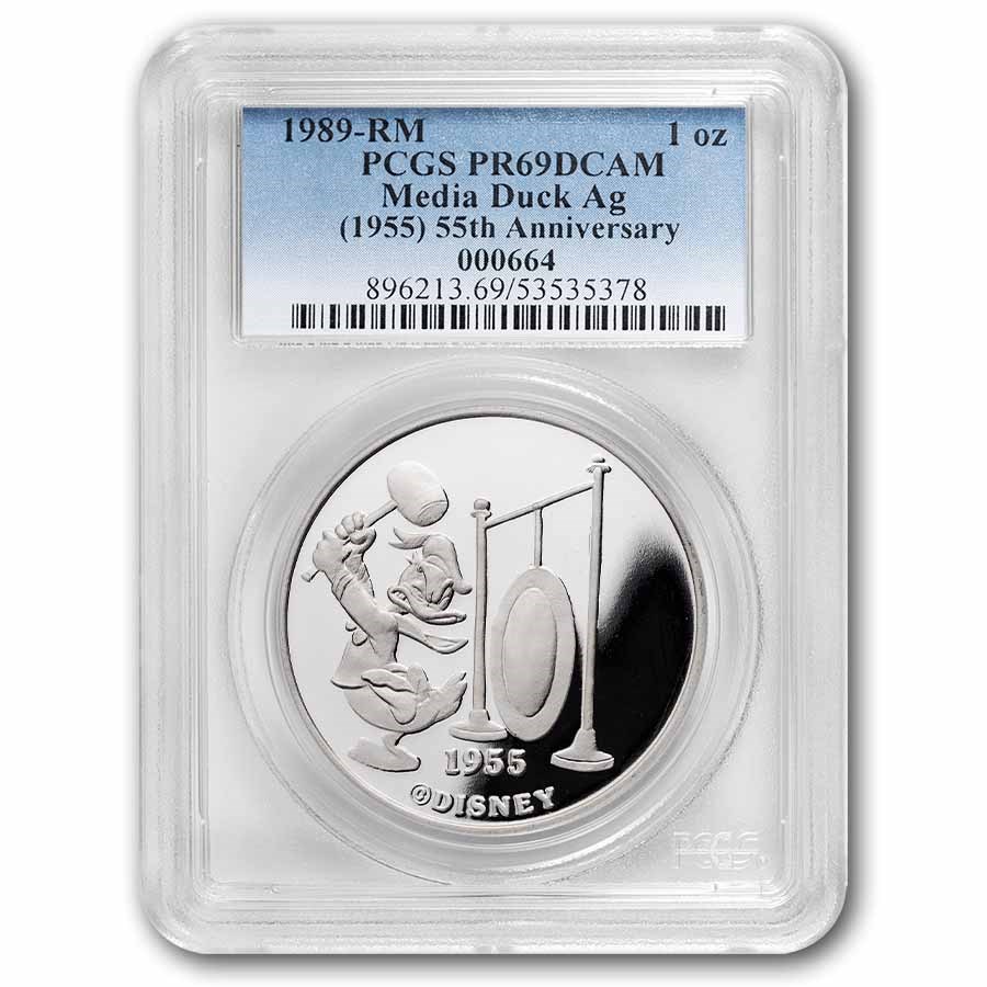 1 oz Silver - Donald Duck - Media Duck PR-69 PCGS