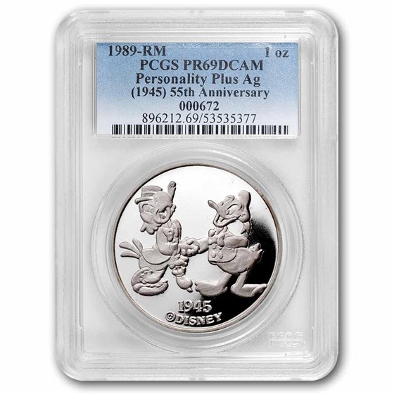 1 oz Silver - Donald Duck - Personality Plus (PR-69 PCGS)