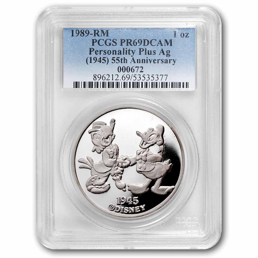 1 oz Silver - Donald Duck - Personality Plus (PR-69 PCGS)