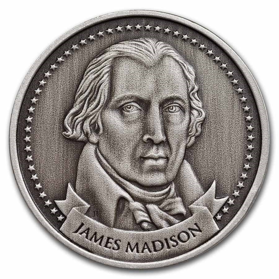 1 oz Silver - Founders: Madison | Written Constitution (Antique)