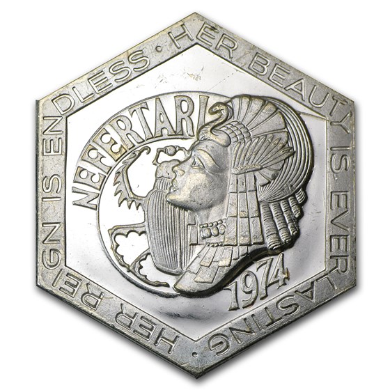 1 oz Silver Hexagon - Nefertari 1 oz Silver Hexagon - Nefertari
