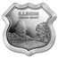 1 oz Silver - Icons of Route 66 Shield (Illinois Gemini Giant)