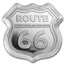 1 oz Silver - Icons of Route 66 Shield (Jack Rabbit Trading Post)