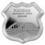 1 oz Silver - Icons of Route 66 Shield (Kansas Rainbow Bridge)