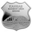 1 oz Silver - Icons of Route 66 Shield (Kansas Rainbow Bridge)