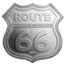 1 oz Silver - Icons of Route 66 Shield (Missouri Gateway Arch)