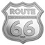 1 oz Silver - Icons of Route 66 Shield (Oklahoma Round Barn)