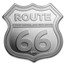 1 oz Silver - Icons of Route 66 Shield (Santa Monica Pier)