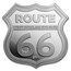 1 oz Silver - Icons of Route 66 Shield (Texas Cadillac Ranch)