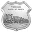 1 oz Silver - Icons of Route 66 Shield (Texas Cadillac Ranch)