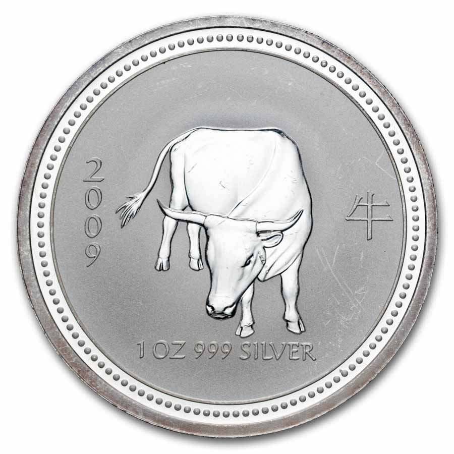 1 oz Silver Lunar Coin Series I (Abrasions)