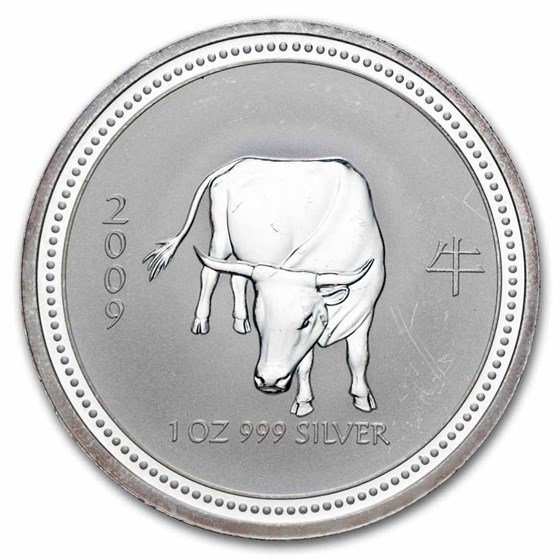 1 oz Silver Lunar Coin Series I (Abrasions)