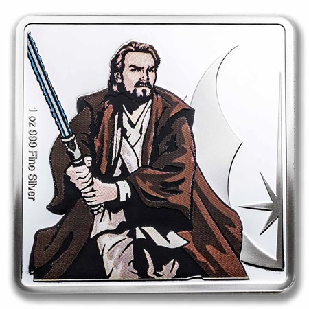 1 oz Silver Medallion - Star Wars Allies: Obi-Wan Kenobi & Yoda