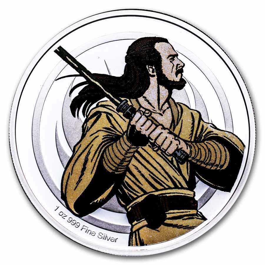 1 oz Silver Medallion - Star Wars: Qui-Gon Jinn vs Darth Maul