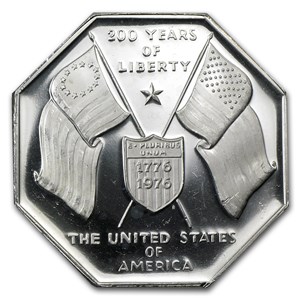 Buy 1 oz Silver Octagon - Bicentennial (Dollar Designs) | APMEX