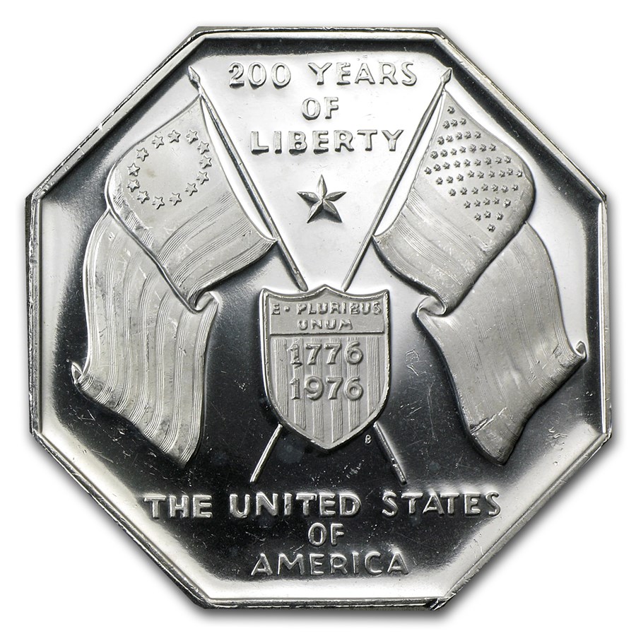Buy 1 oz Silver Octagon - Bicentennial (Dollar Designs) | APMEX