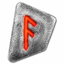 1 oz Silver Piece - Germania Mint Fluorescent Rune: Ansuz